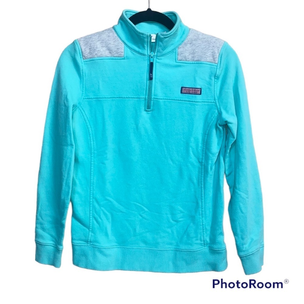 Vineyard Vines Shep Shirt 1/4 Zip Pullover Mint green